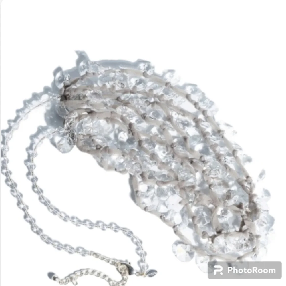 Chico's Sun Catcher Beaded Statment Elegant Crystal Beaded Necklace